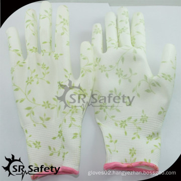 SRSAFETY 13 gauge PU garden glove/Garden working gloves